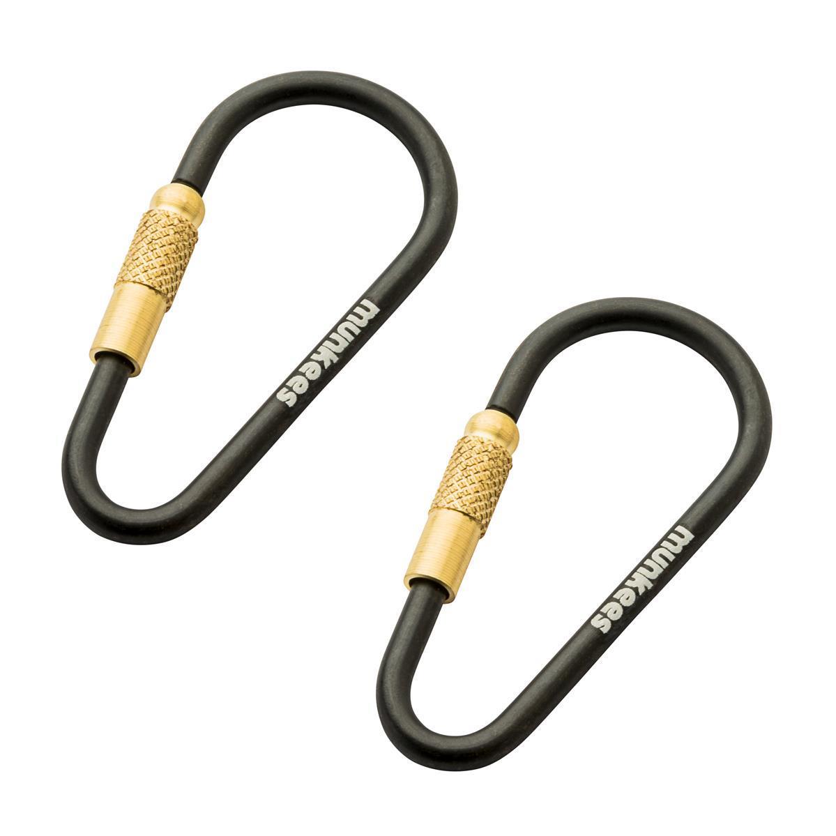Munkees Mini Link Karabiner mit Schraubverschluss 2 Stück silber