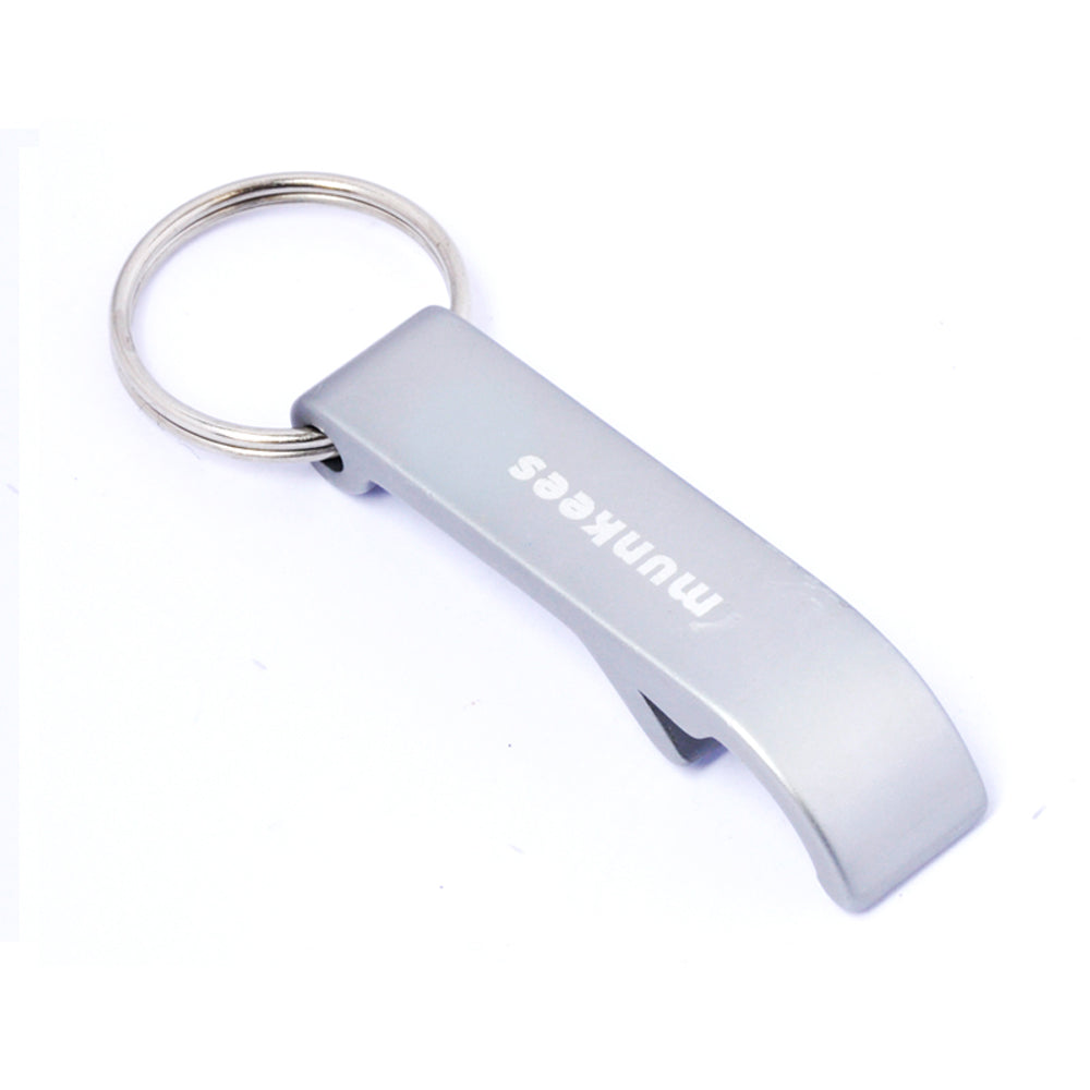 munkees Flaschenöffner Schlüsselanhänger Basic aus Metall in Silber