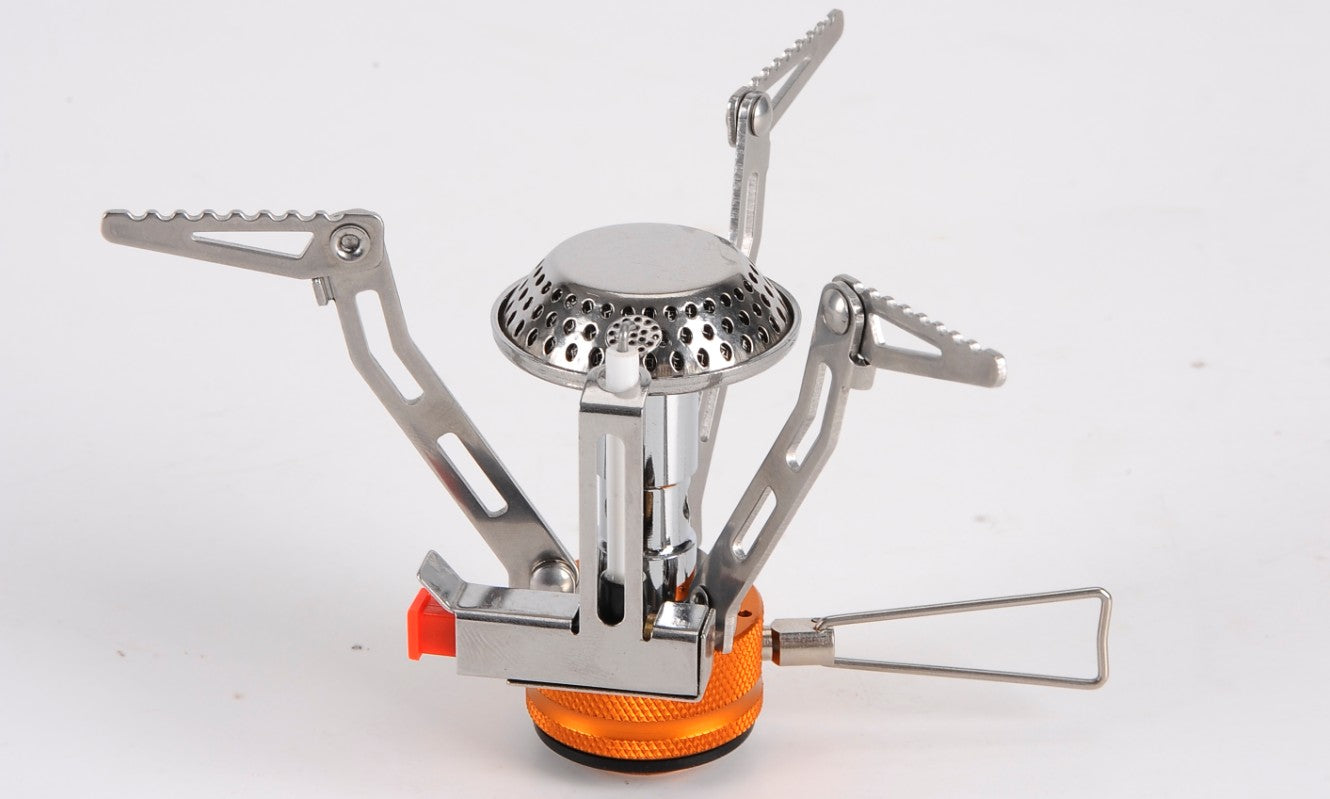 Fire-Maple FMS-102 Gaskocher 132g Detailansicht gefaltete Beine Brennerkopf