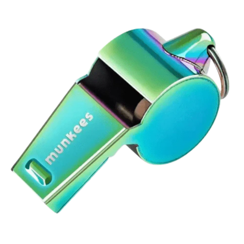 munkees Pfeife TRILL Signalpfeife aus Aluminium in silberner Farbe