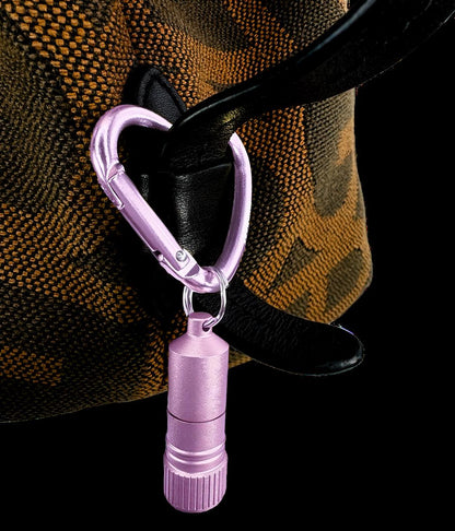 munkees Mini LED Taschenlampe mit Herz-Karabiner – pink