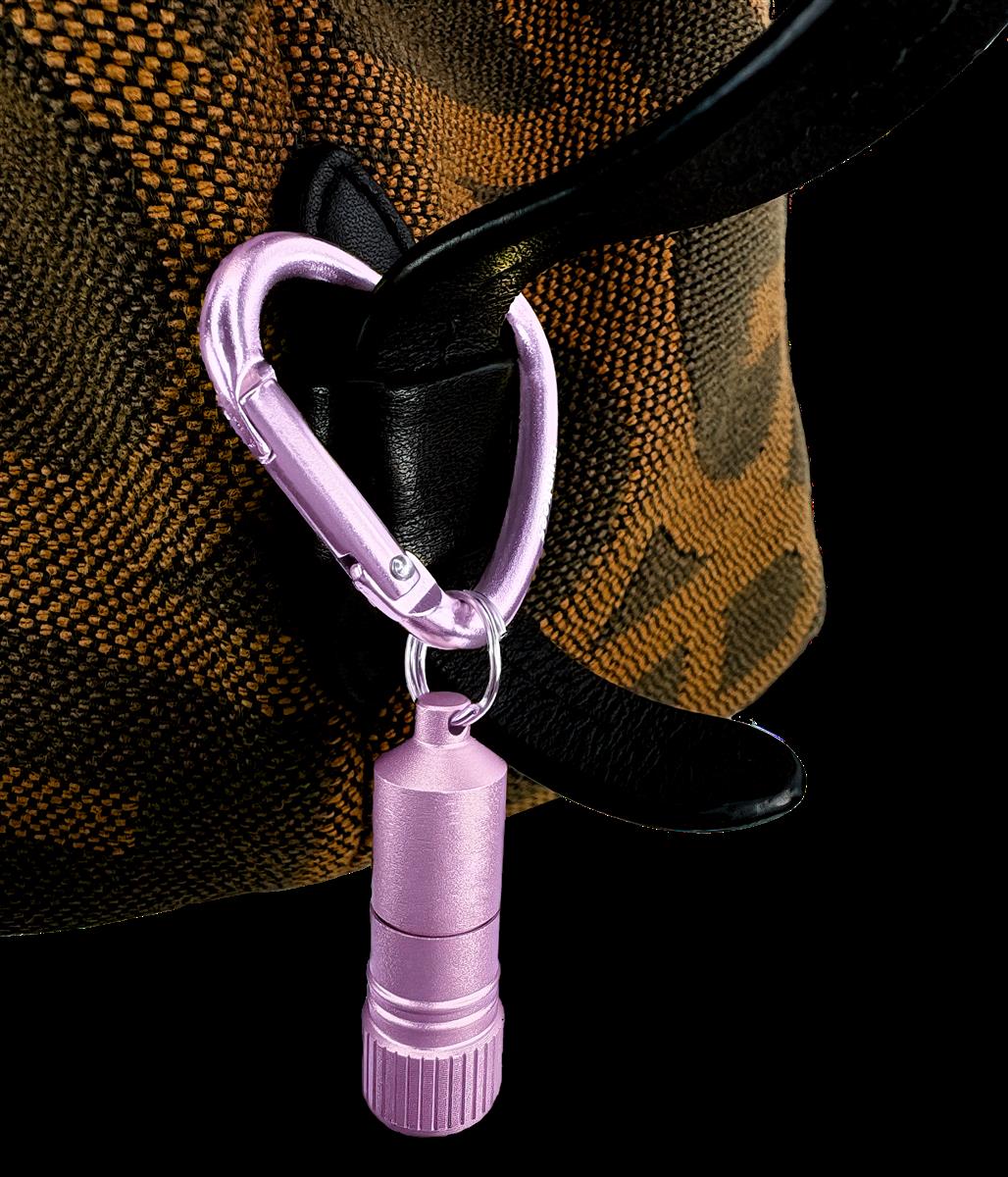 munkees Mini LED Taschenlampe mit Herz-Karabiner pink