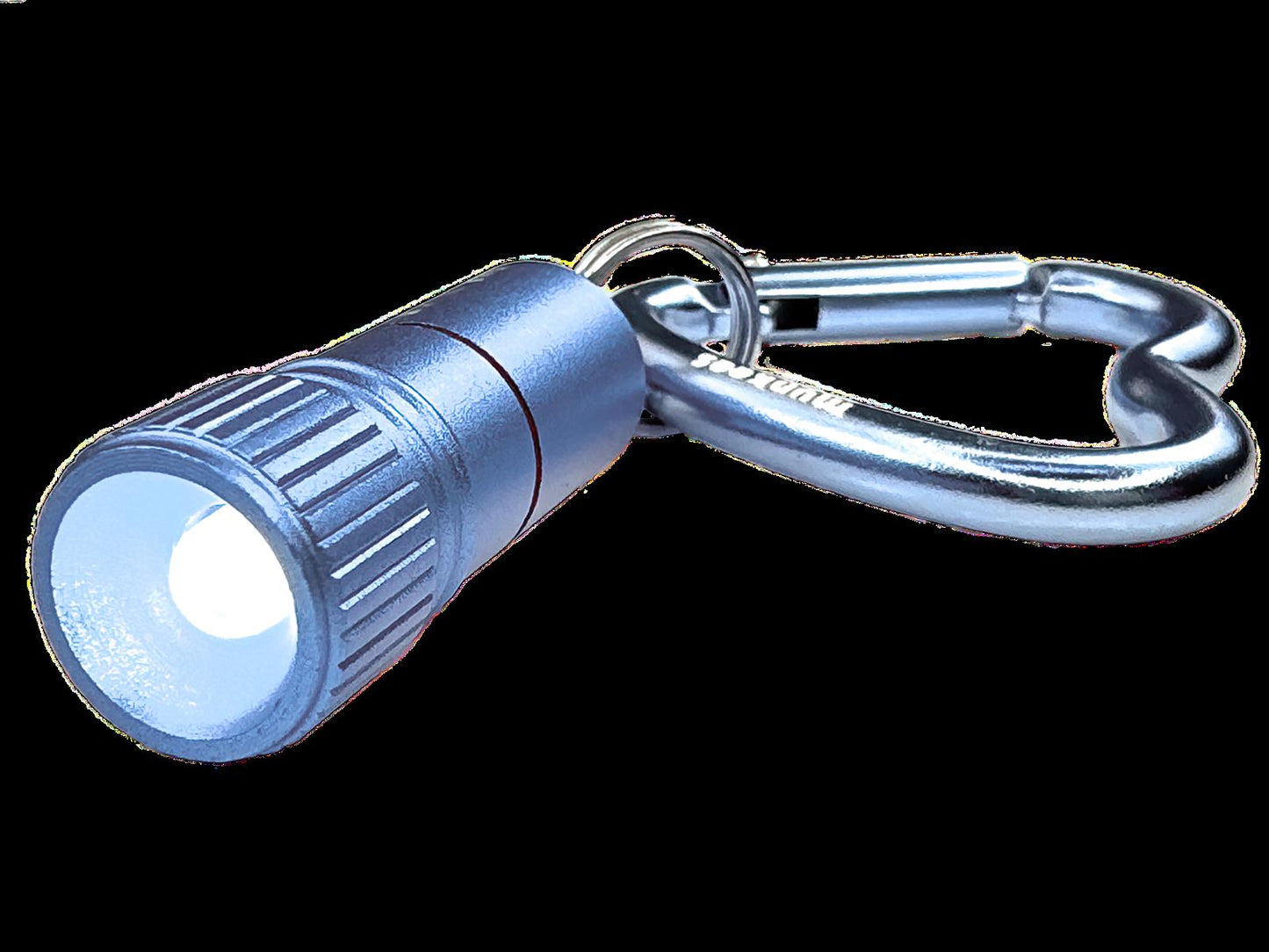 munkees Mini LED Taschenlampe mit Herz-Karabiner – Blau