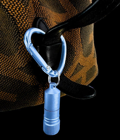 munkees Mini LED Taschenlampe mit Herz-Karabiner – Blau