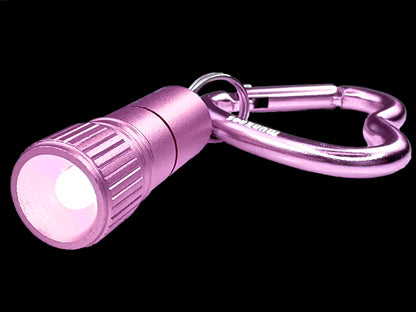 munkees Mini LED Taschenlampe mit Herz-Karabiner pink