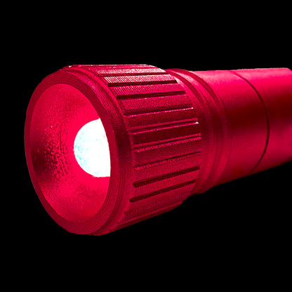 munkees Mini LED Taschenlampe mit Herz-Karabiner rot