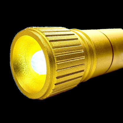 munkees Mini LED Taschenlampe mit Herz-Karabiner gold