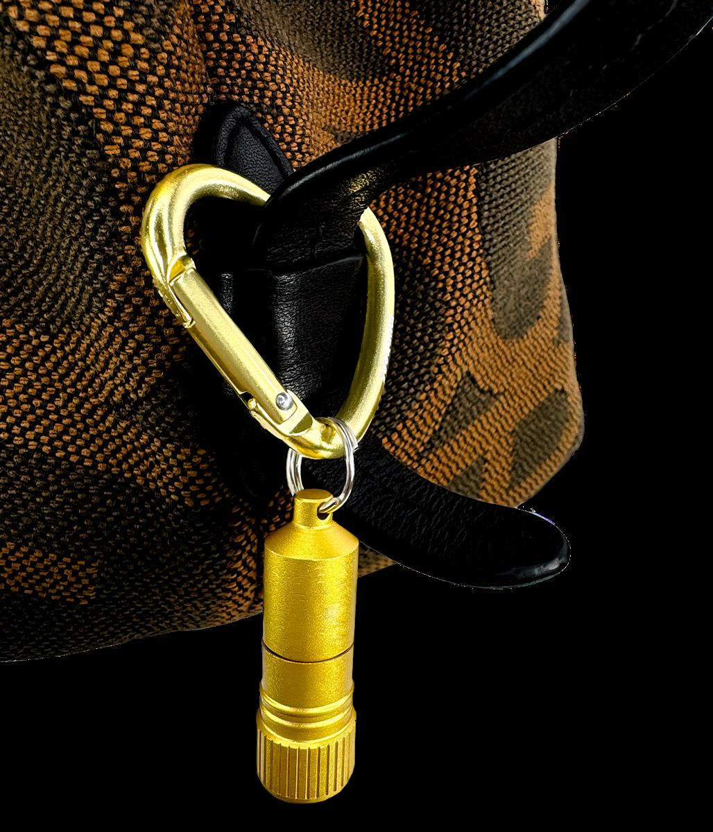 Munkees Mini LED Taschenlampe mit Herz-Karabiner – Gold