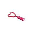 munkees Mini LED Taschenlampe mit Herz-Karabiner rot
