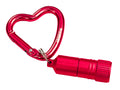 Munkees Mini LED Taschenlampe mit Herz-Karabiner – Rot