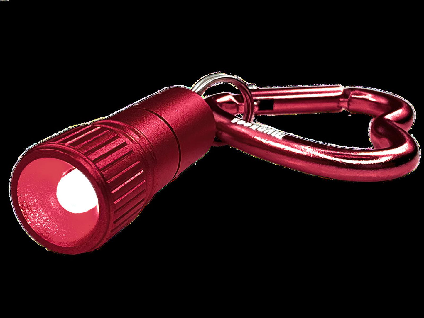 Munkees Mini LED Taschenlampe mit Herz-Karabiner – Rot