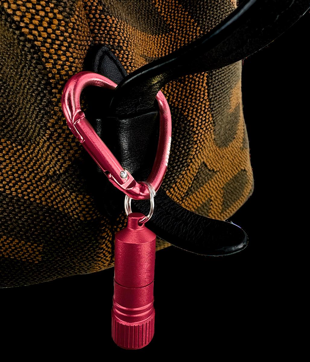 Munkees Mini LED Taschenlampe mit Herz-Karabiner – Rot