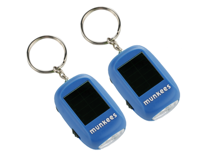 munkees Mini Solar Dynamo Taschenlampe mit Schlüsselanhänger