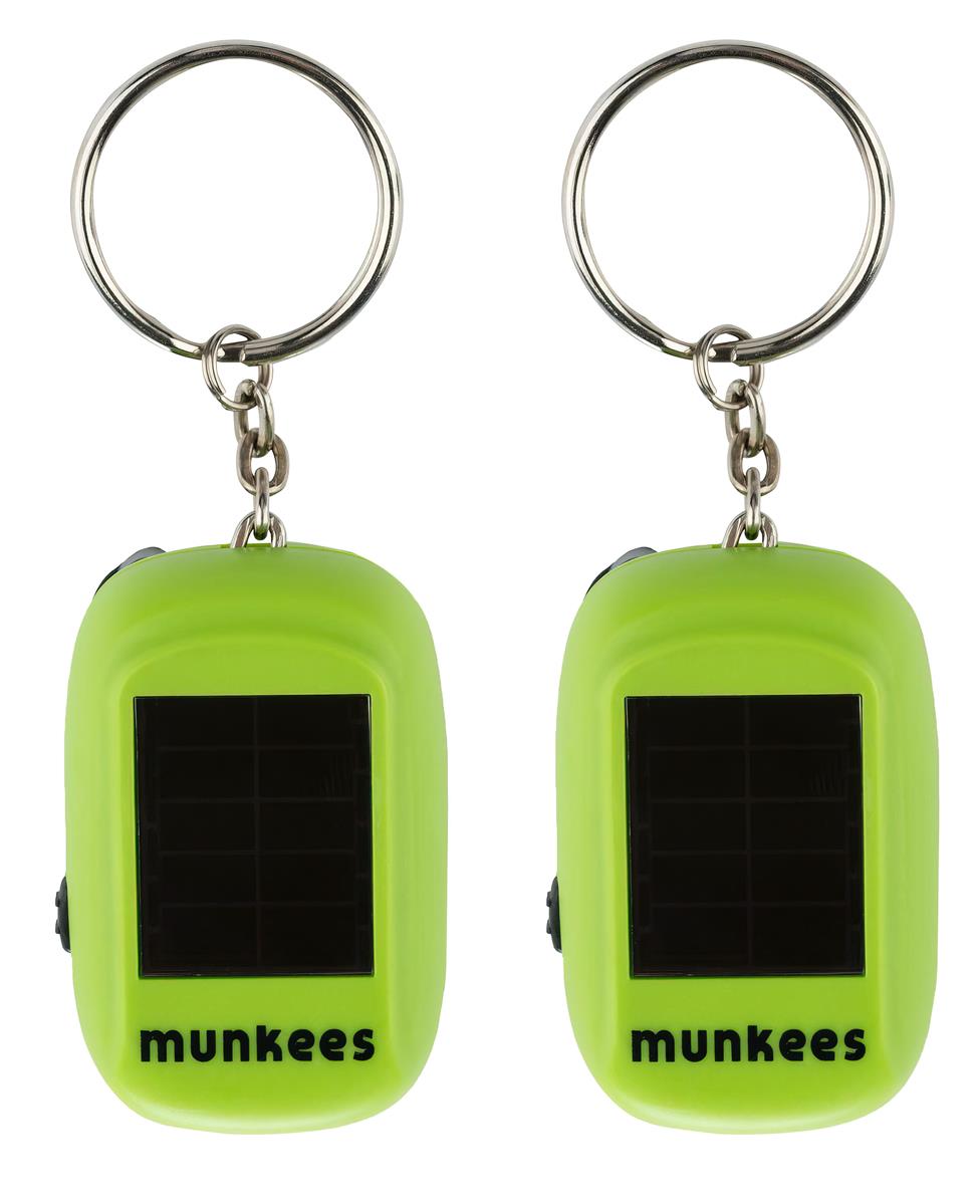 munkees Mini Solar Dynamo Taschenlampe mit Schlüsselanhänger
