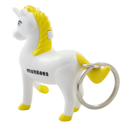 Munkees Einhorn LED & Sound Schlüsselanhänger Gelb