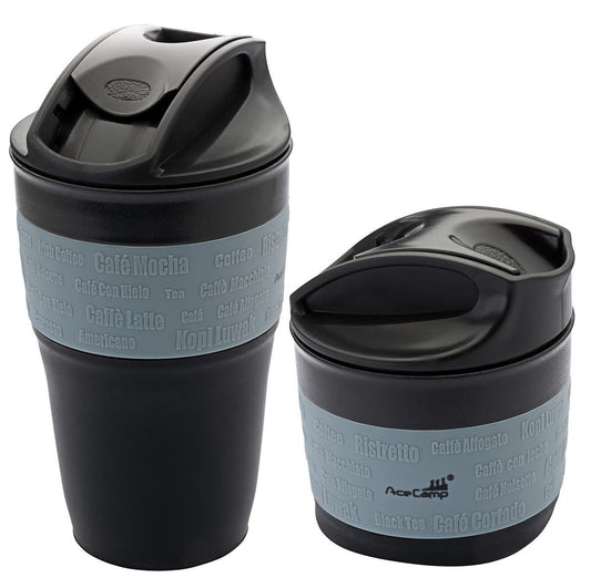 Faltbarer Silikon-Kaffeebecher mit Deckel – 355ml