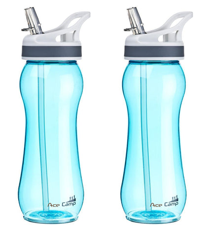 AceCamp TRITAN Trinkflasche BPA-frei mit Trinkhalm