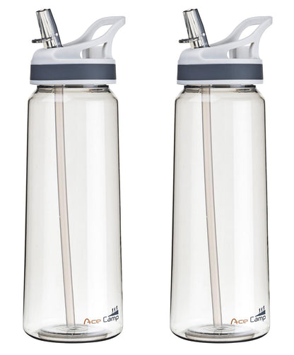 AceCamp TRITAN Trinkflasche BPA-frei mit Trinkhalm