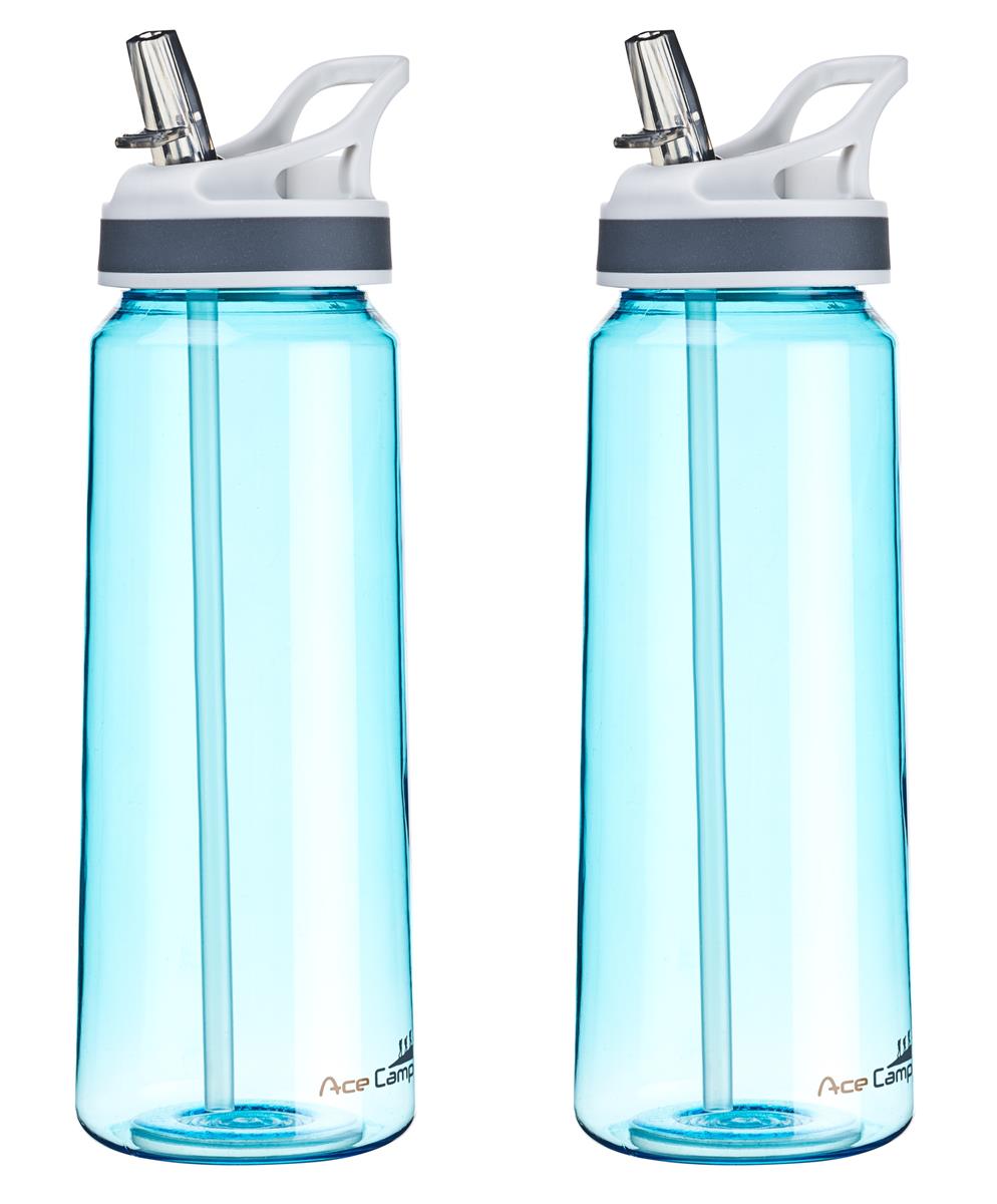 AceCamp TRITAN Trinkflasche BPA-frei mit Trinkhalm