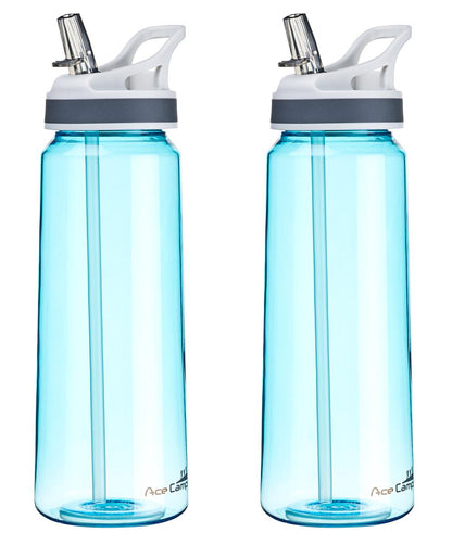 AceCamp TRITAN Trinkflasche BPA-frei mit Trinkhalm