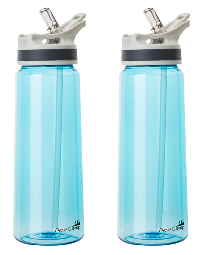 AceCamp TRITAN Trinkflasche BPA-frei mit Trinkhalm