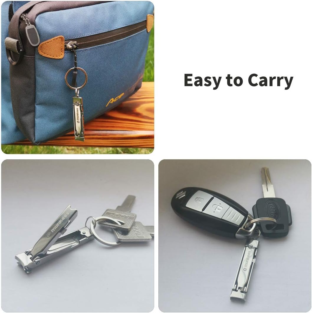 munkees Ultradünner Mini-Nagelknipser mit Schlüsselanhänger