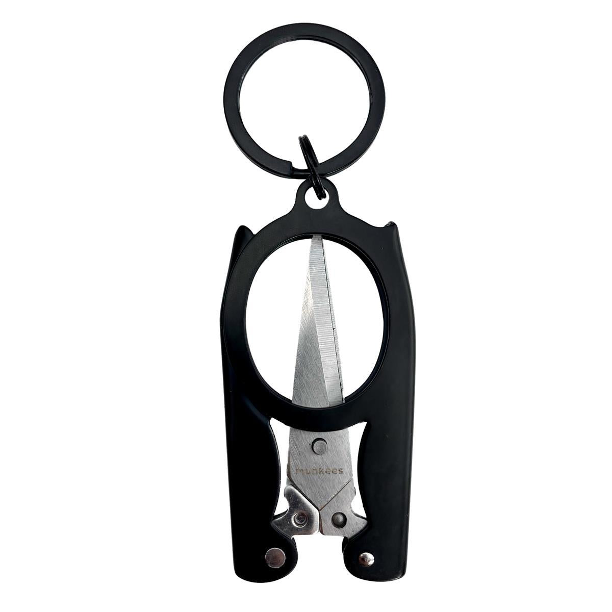 munkees Faltbare Schere mit Schlüsselring – Schwarz