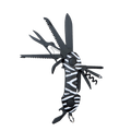 munkees Taschenmesser Zebra mit 15 Funktionen