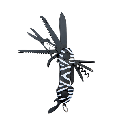 munkees Taschenmesser Zebra mit 15 Funktionen