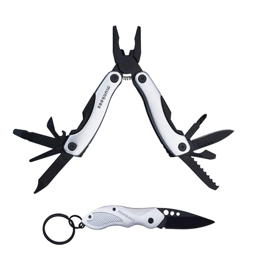 munkees Multi Duo Silver – Schlüsselanhänger mit Tools