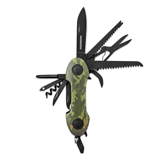 munkees Taschenmesser Camouflage mit 15 Funktionen