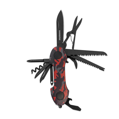 munkees Taschenmesser mit 15 Funktionen – Camouflage