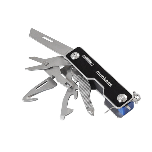 munkees Taschenmesser LOCK mit 12 Funktionen – Schwarz