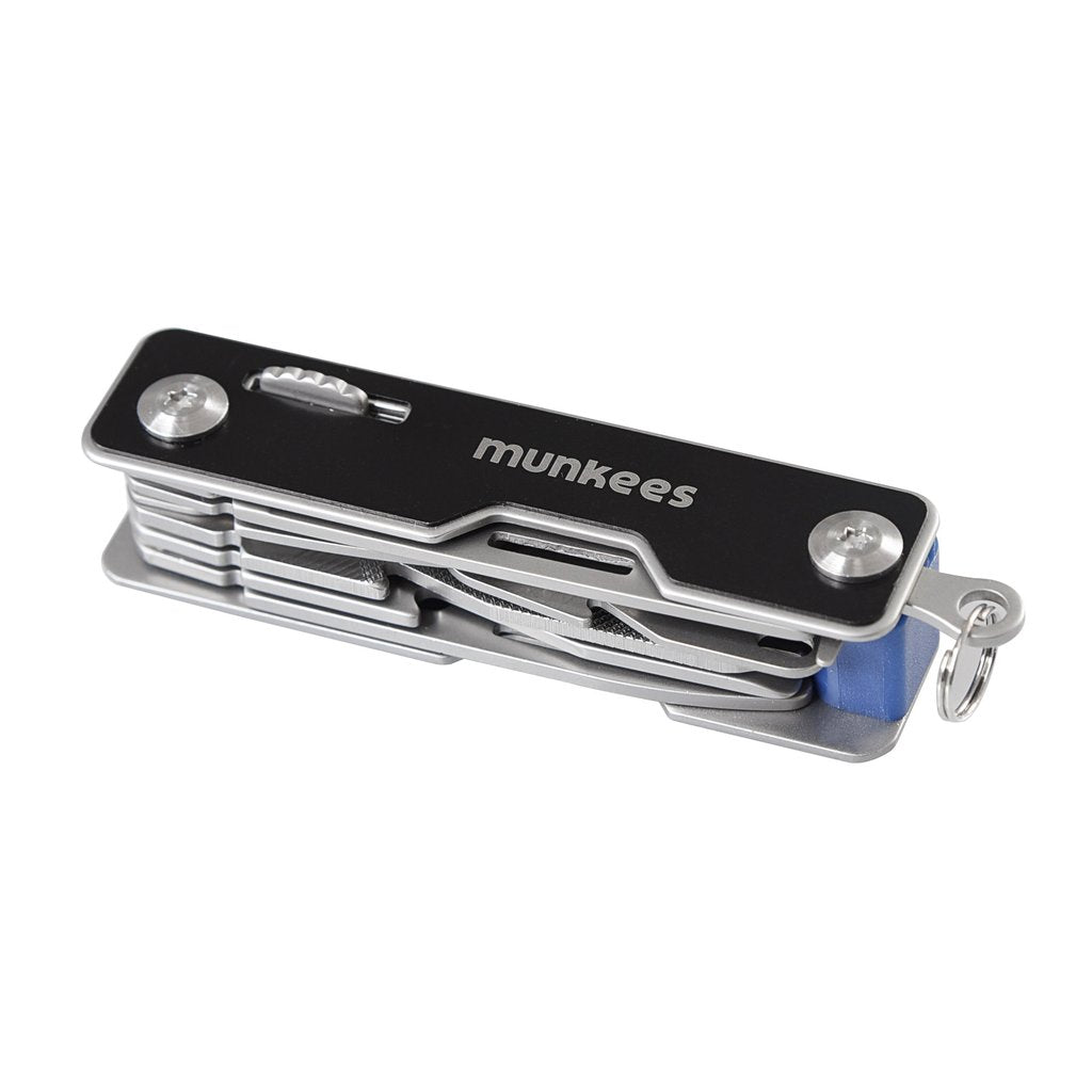 munkees Taschenmesser Lock schwarz mit 12 Funktionen zugeklappt Seitenansicht