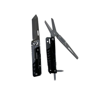 munkees Messer mit Schere Black Line Verpackung Produktbox Rückseite