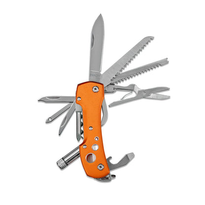 munkees Taschenmesser mit LED – 15 Funktionen – Orange