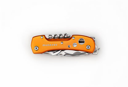 munkees Taschenmesser mit LED – 15 Funktionen – Orange