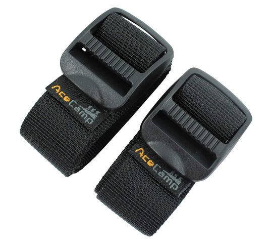 AceCamp Nylon Utility Strap 65cm – 2er-Pack, Schwarz