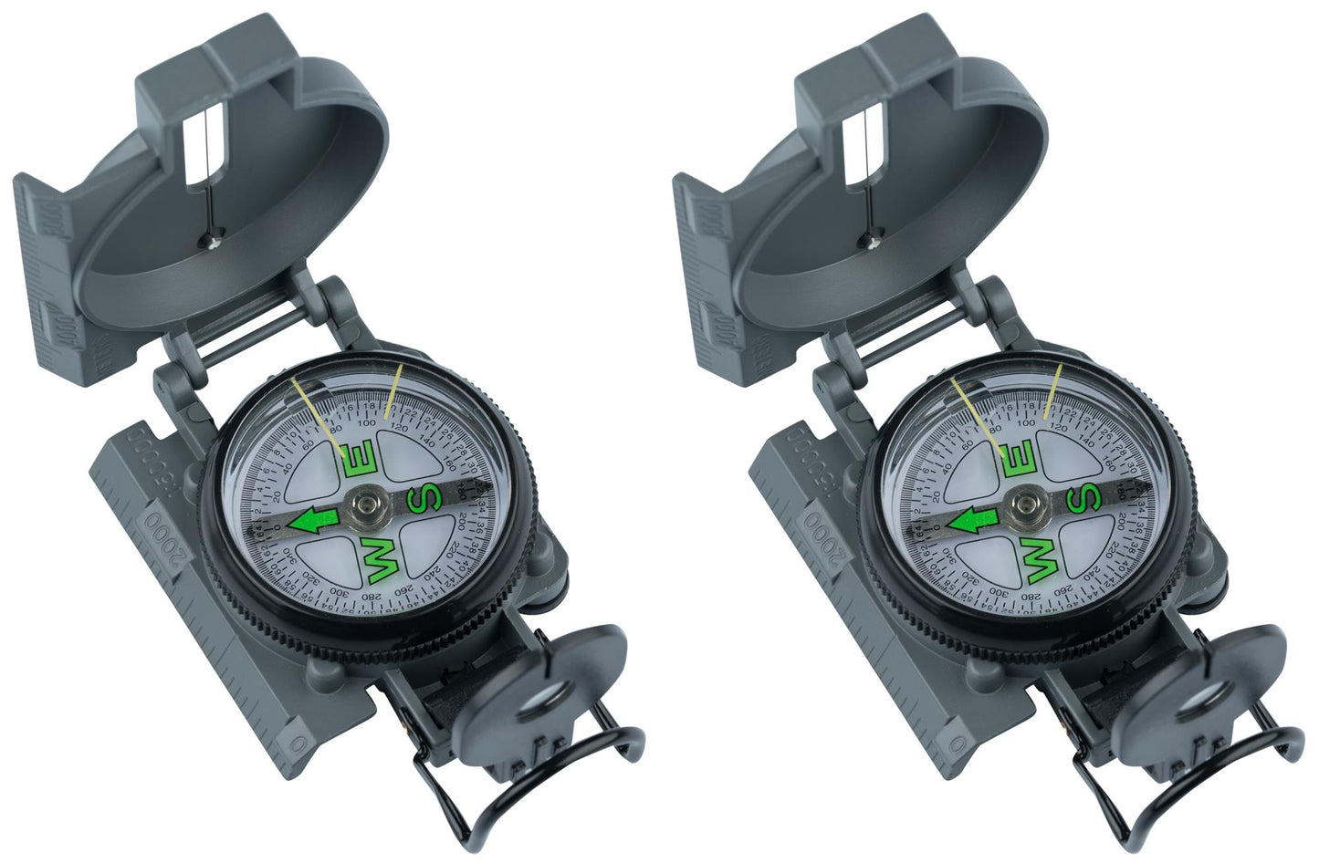AceCamp Militär Kompass mit Metallgehäuse und Peilfaden