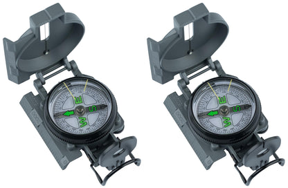 AceCamp Militär Kompass mit Metallgehäuse und Peilfaden