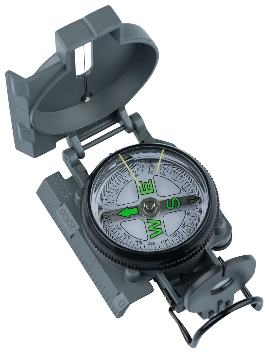 AceCamp Militär Kompass mit Metallgehäuse und Peilfaden