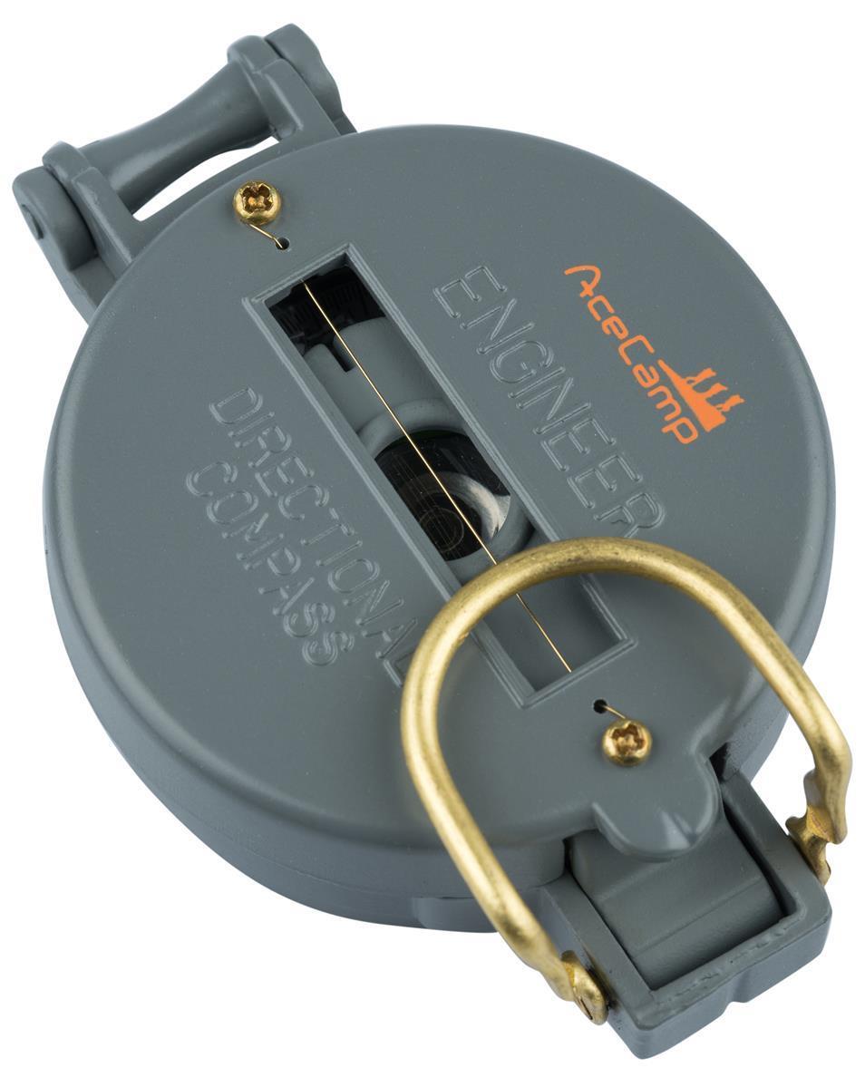 AceCamp Militär Kompass mit Metallgehäuse und Peilfaden