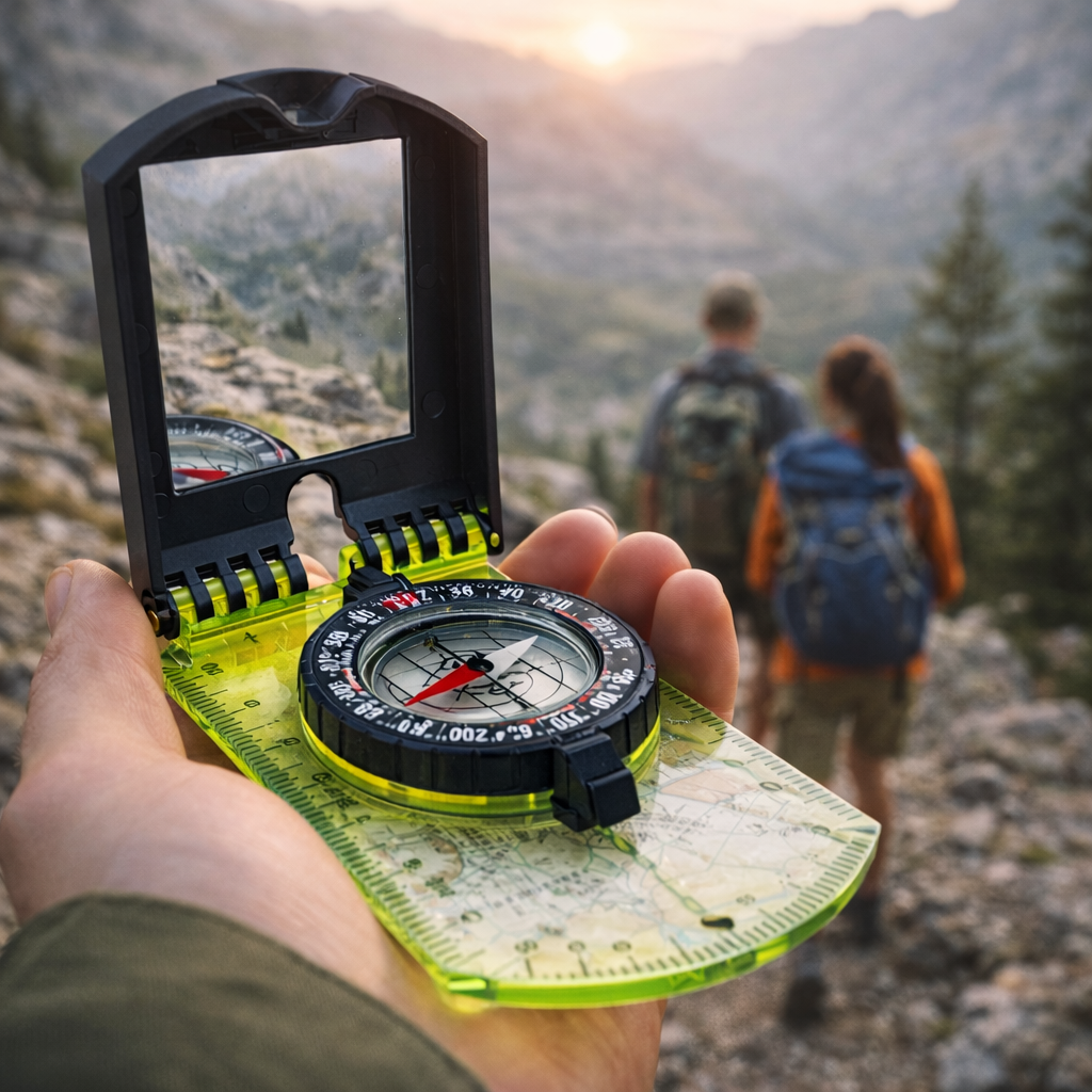 AceCamp Peilkompass mit Spiegel – klappbar & leicht
