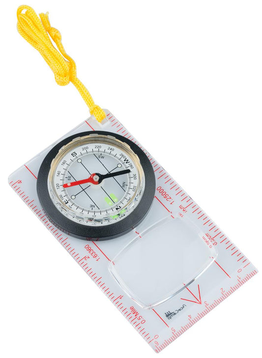 AceCamp fluoreszierender Kartenkompass mit Bodenplatte