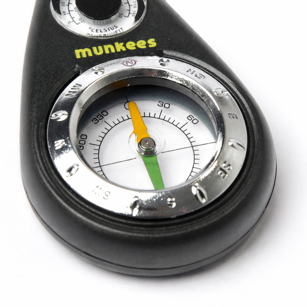 munkees Kompass-Schlüsselanhänger mit Thermometer