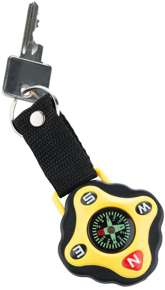 munkees Schlüsselanhänger Kompass, schwarz/gelb