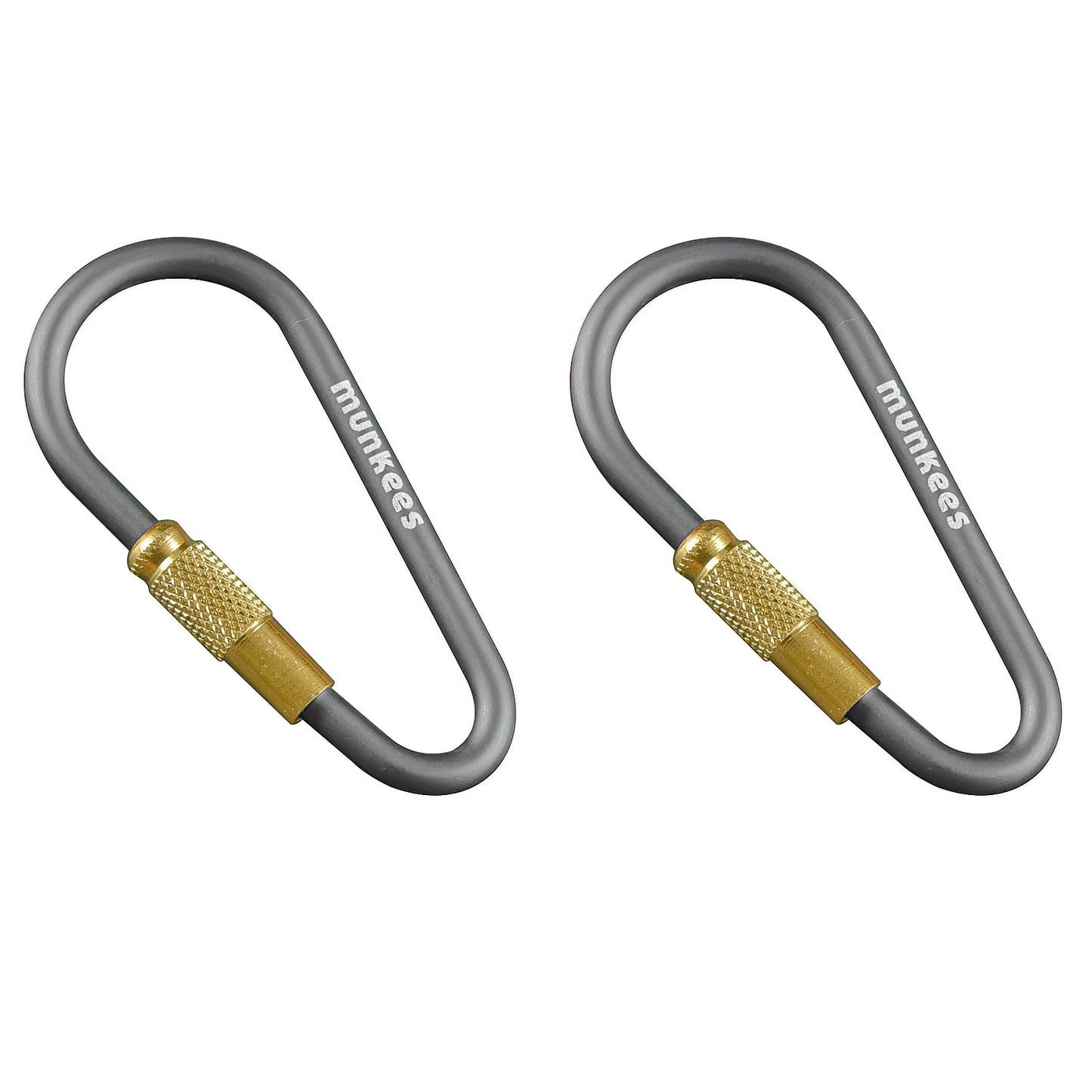 munkees Mini Link Karabiner 2er-Set mit Schraubverschluss