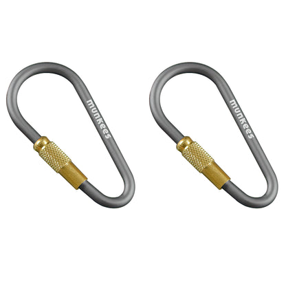 munkees Mini Link Karabiner 2er-Set mit Schraubverschluss