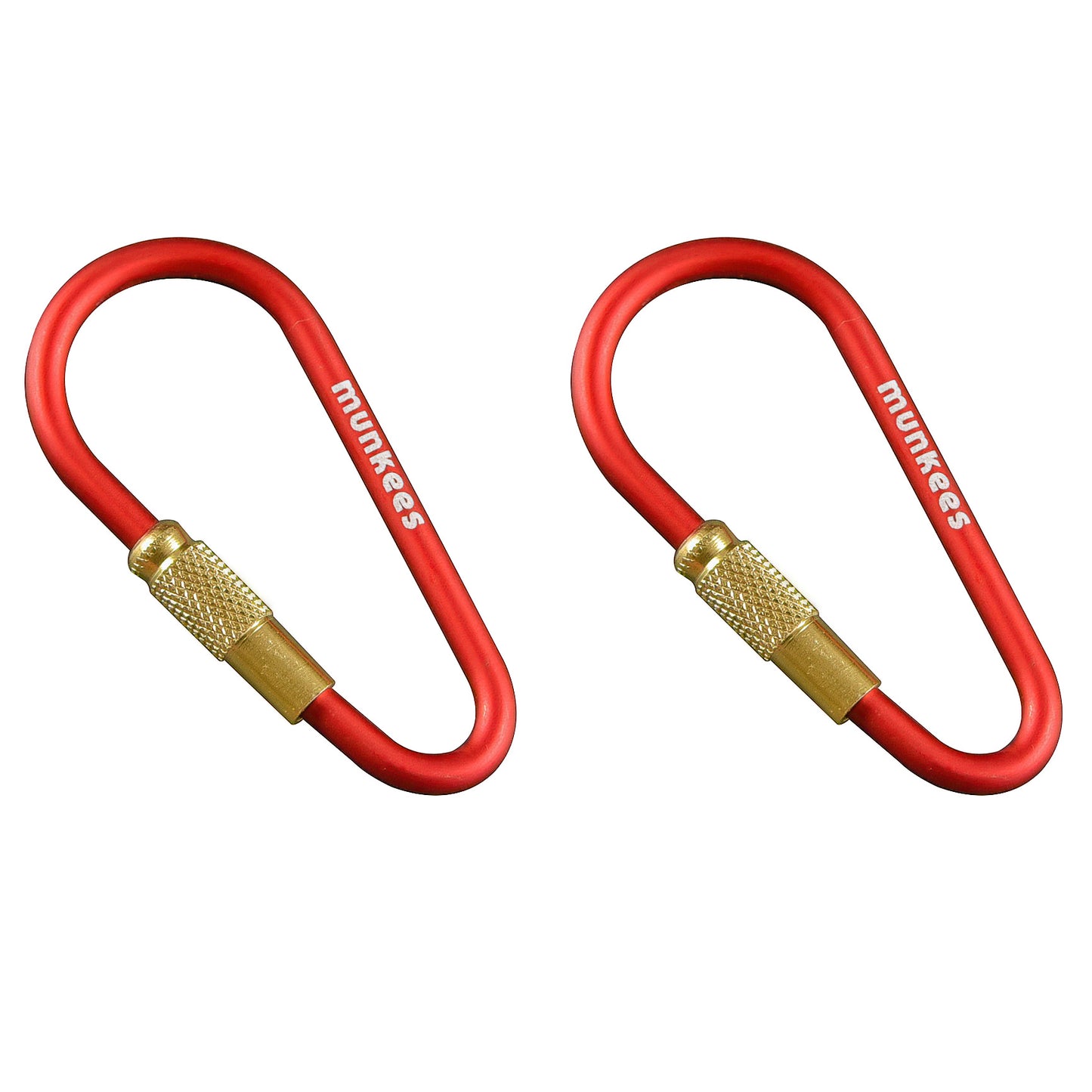munkees Mini Link Karabiner 2er-Set mit Schraubverschluss