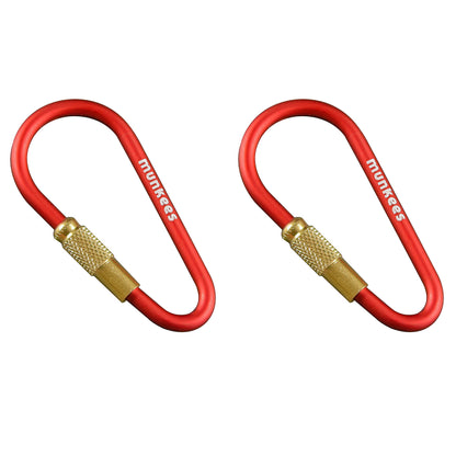 munkees Mini Link Karabiner 2er-Set mit Schraubverschluss